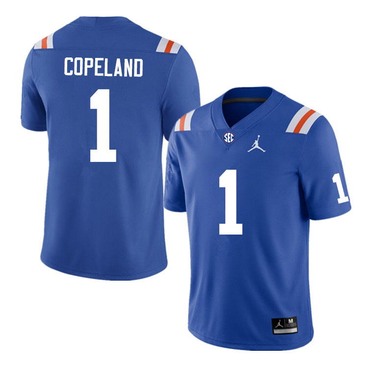 Men #1 Jacob Copeland Florida Gators College Football Jerseys Sale-Throwback